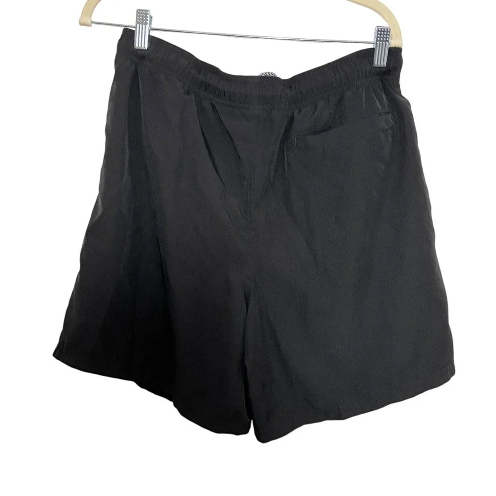 Mens Black Swim‎ Trunks Large Board Shorts Drawstring Mesh Liner Pockets